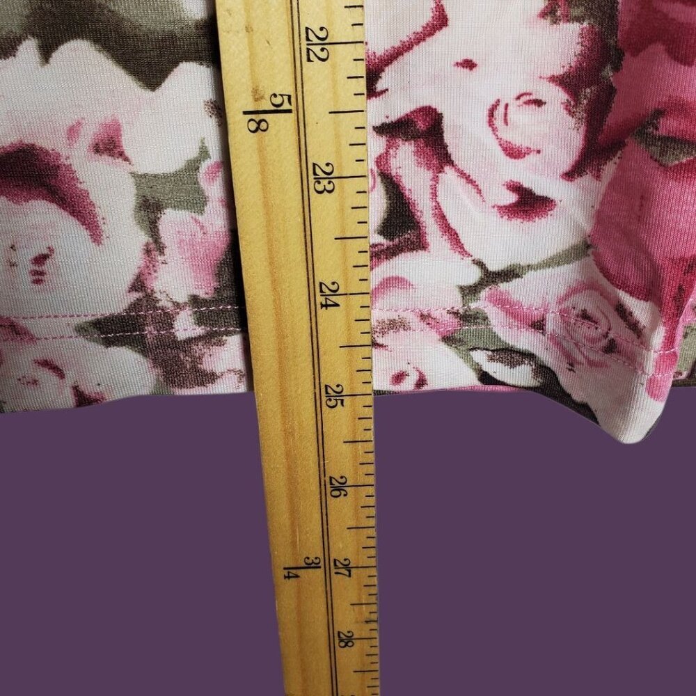 Nice Pink Floral Womens Short-Sleeve Top Size 3 - Picture 9 of 9